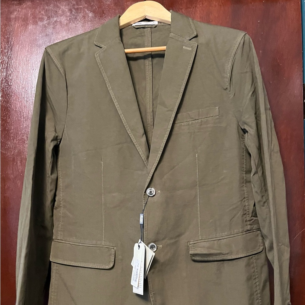 Men’s Onassis Dark Olive Cotton Blazer